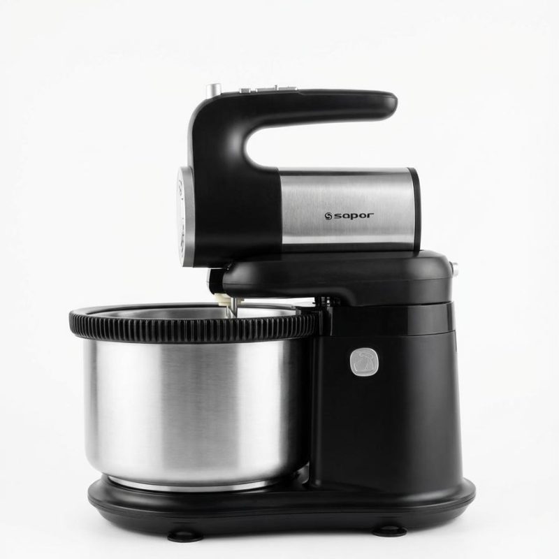 همزن کاسه‌دار برقی ساپر مدل SHMB-545 با کاسه 4 لیتری گردان و موتور 400 وات